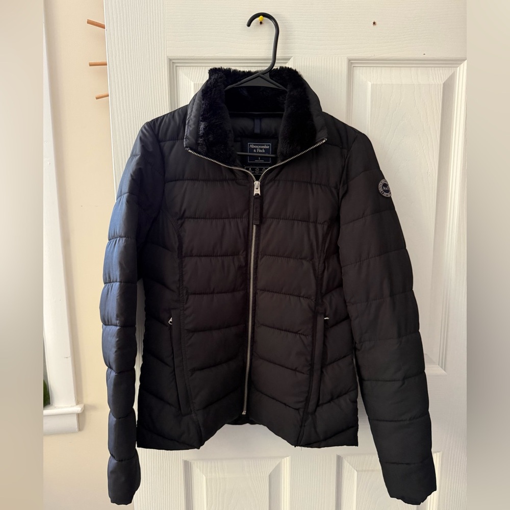Abercrombie Black Puffer Coat